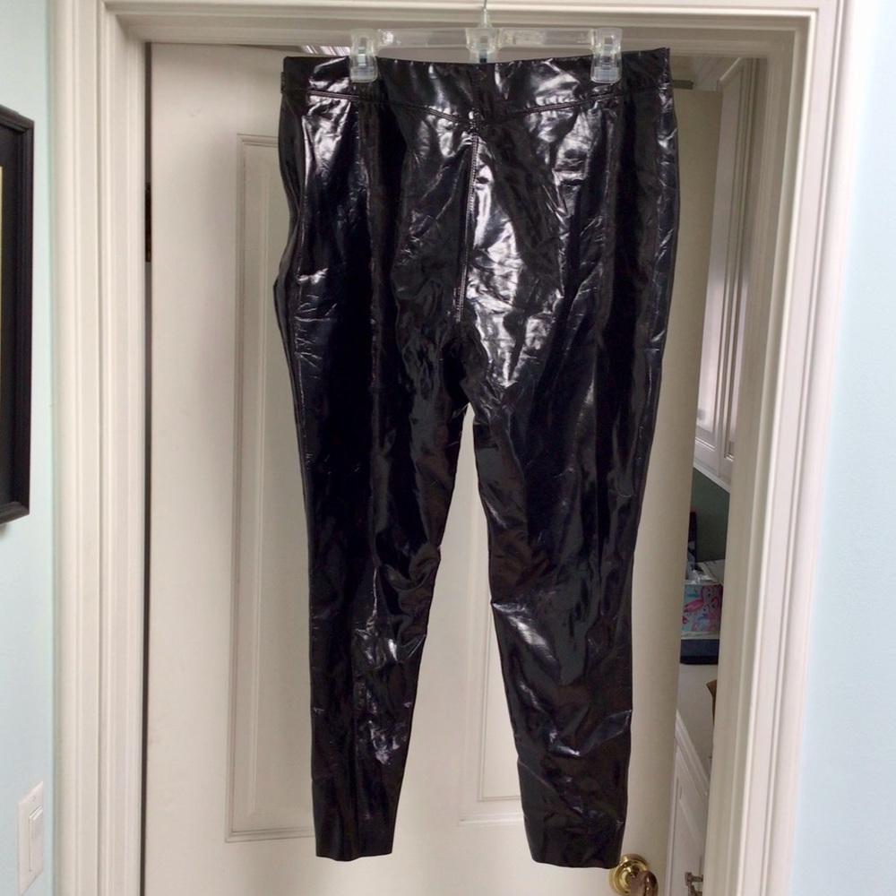 NWT Topshop Black Faux Leather Pants Size 12P